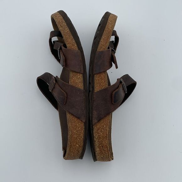 Birkenstock Mayari style brown leather shoes, women’s size 39 - Picture 11 of 12